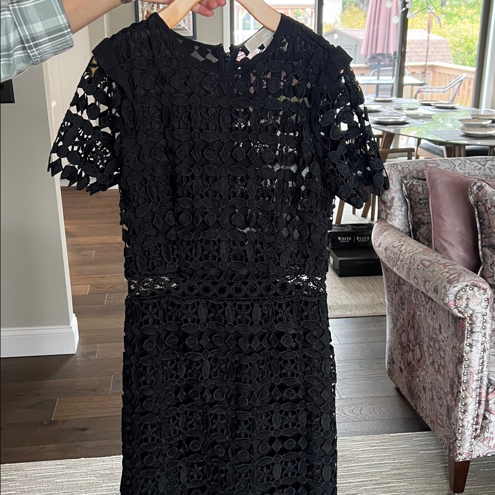 Michael Kors Elegant Black Lace Dress